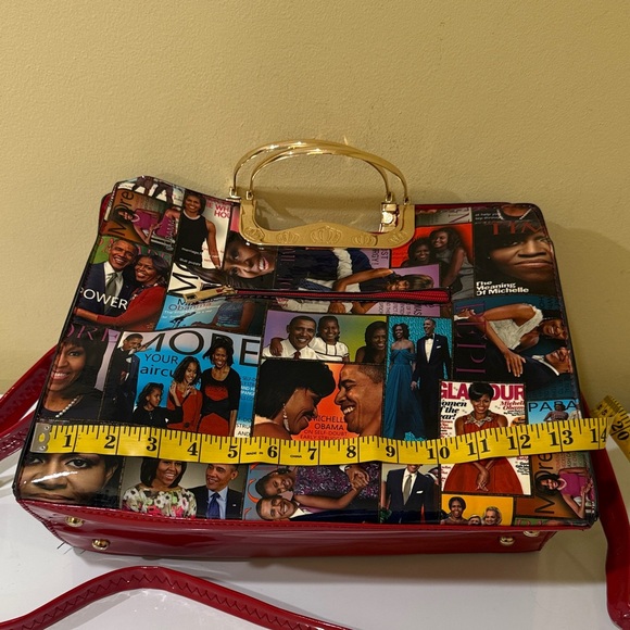 Michelle Obama Vinyl Tote Magazine covers Obama Handbag women’s Crossbody - Picture 13 of 16
